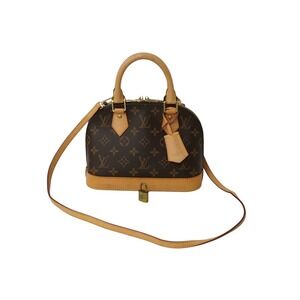 LOUIS VUITTON Alma Handbag Monogram Canvas Brown